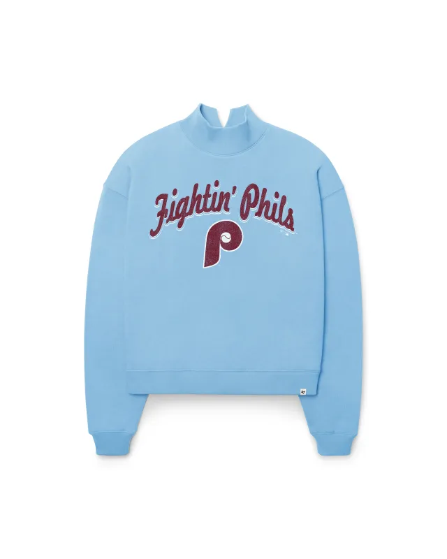 PHILADELPHIA PHILLIES COOPERST VARSITY HOUSE '47 WOMEN'S MOCK NECK PULLOVER made by 47