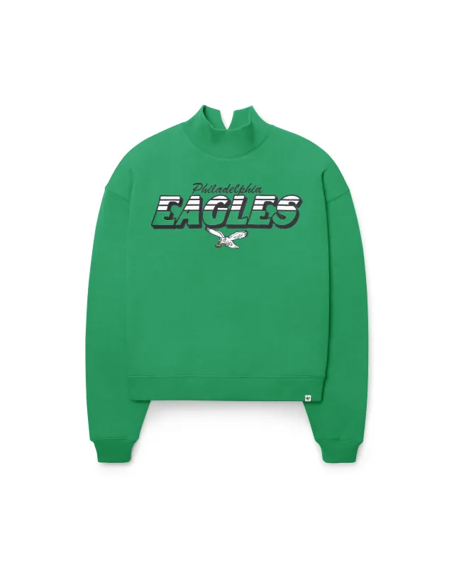 PHILADELPHIA EAGLES HISTORIC VARSITY HOUSE '47 WOMEN'S MOCK NECK PULLOVER made by 47