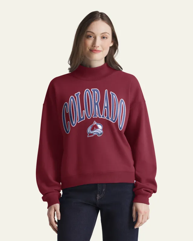 COLORADO AVALANCHE VANTAGE '47 WOMEN'S MOCK NECK PULLOVER made by 47
