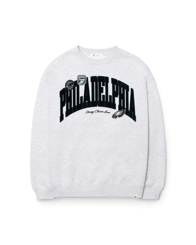 PHILADELPHIA EAGLES STONEY CLOVER LANE X '47 WOMEN'S OVERSIZED CREW made by 47