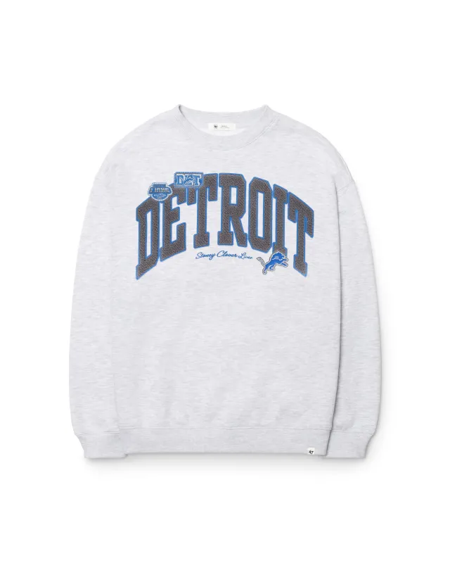 DETROIT LIONS STONEY CLOVER LANE X '47 WOMEN'S OVERSIZED CREW made by 47