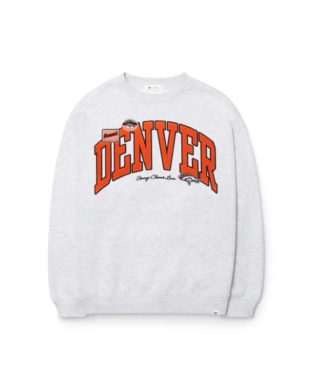 DENVER BRONCOS STONEY CLOVER LANE X '47 WOMEN'S OVERSIZED CREW made by 47