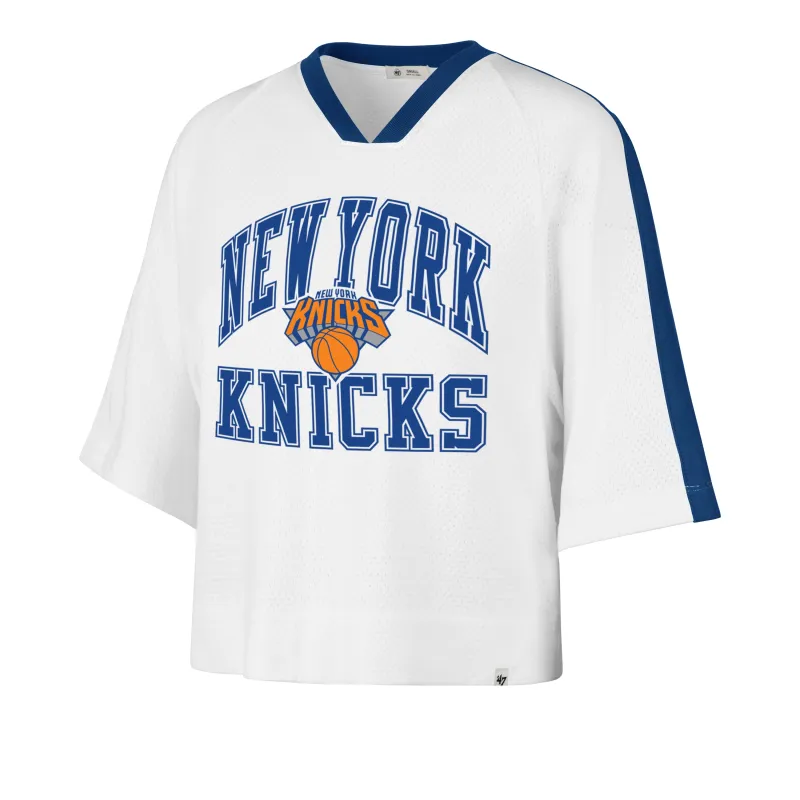 NEW YORK KNICKS BIG OVERARCH '47 WOMEN'S DROP NEEDLE RAGLAN TEE made by 47