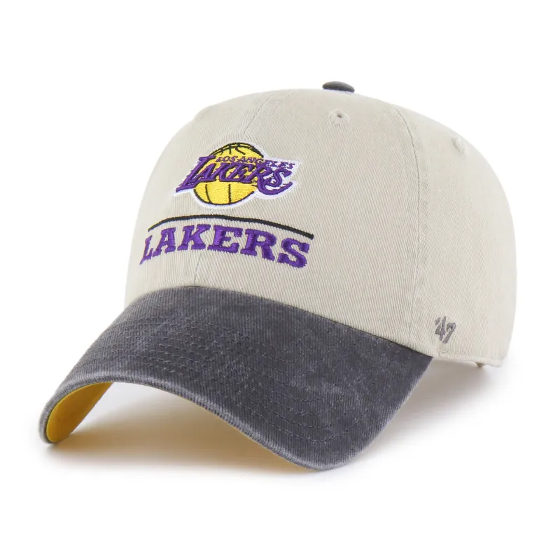 LOS ANGELES LAKERS LOGO LINE TWO TONE '47 CLEAN UP made by 47