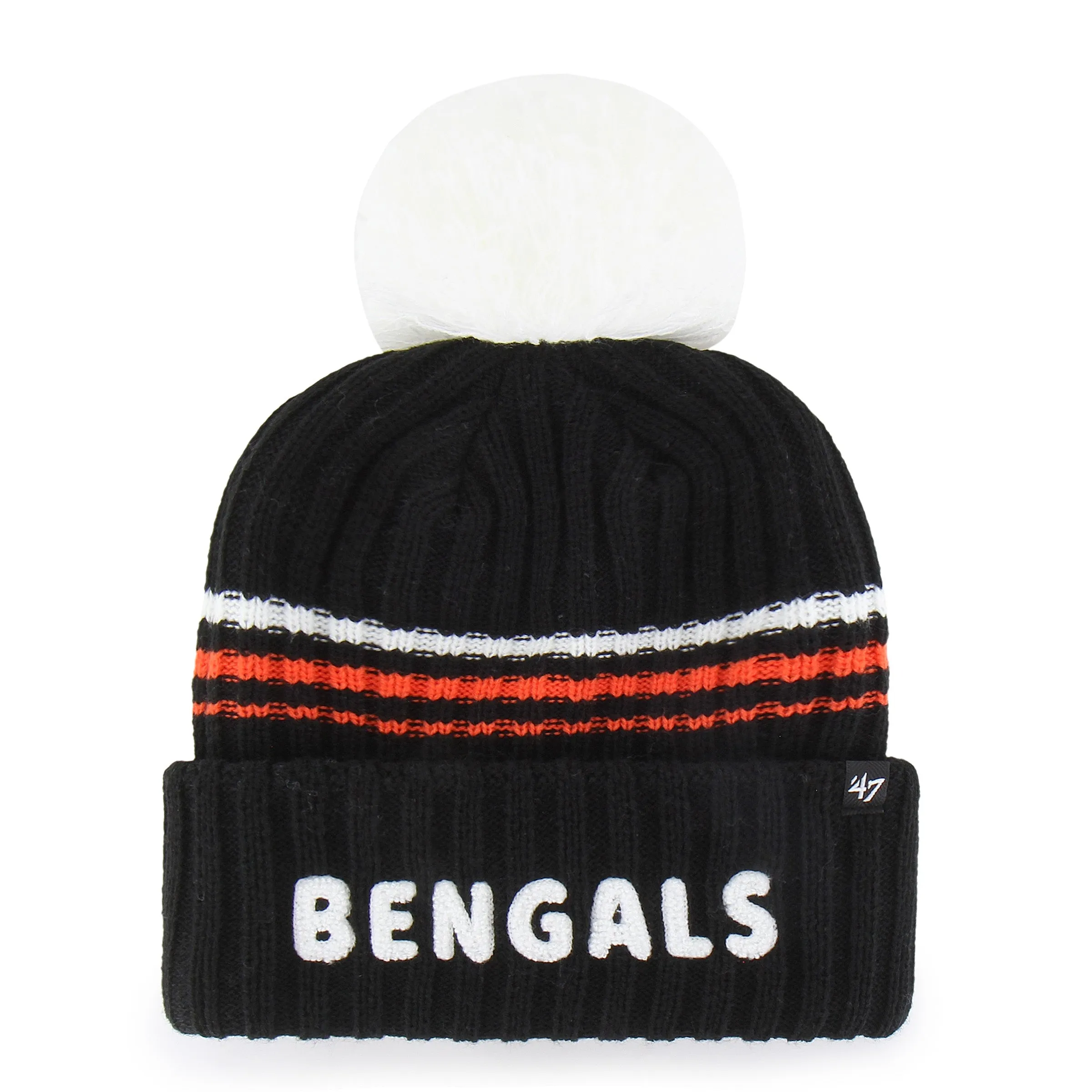 CINCINNATI BENGALS FUZZY SCRIPT '47 WOMEN'S CUFF KNIT sold by 47