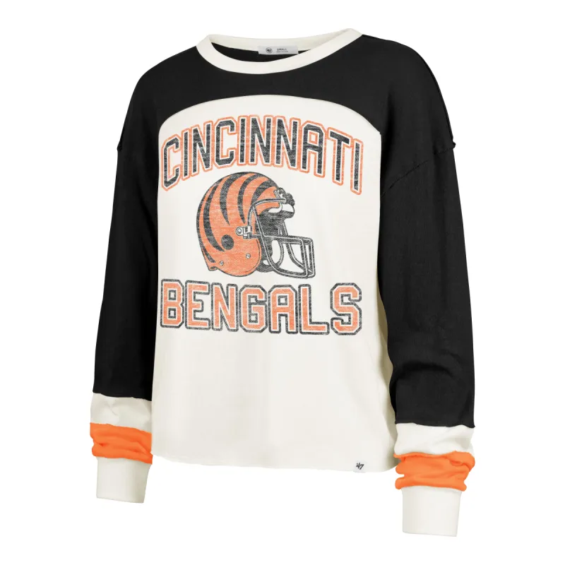 CINCINNATI BENGALS HISTORIC GRIDIRON CURVE '47 TONI LONG SLEEVE TEE WOMENS sold by 47