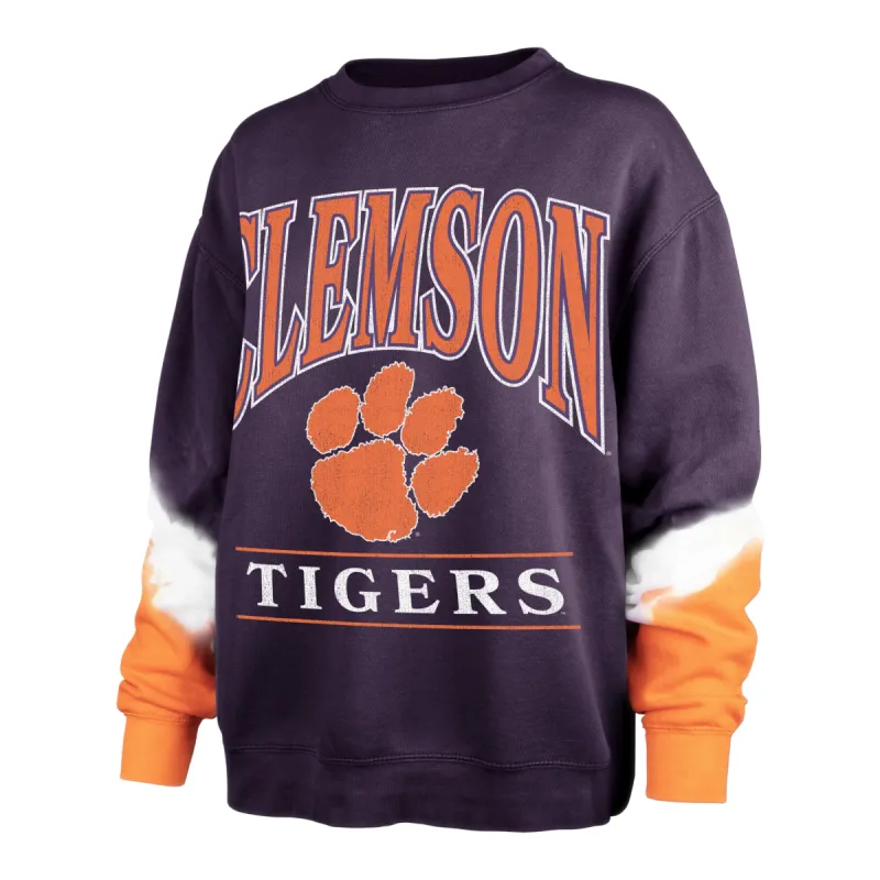 CLEMSON TIGERS SLEEVE DYE '47 BOYFRIEND CREW WOMENS made by 47