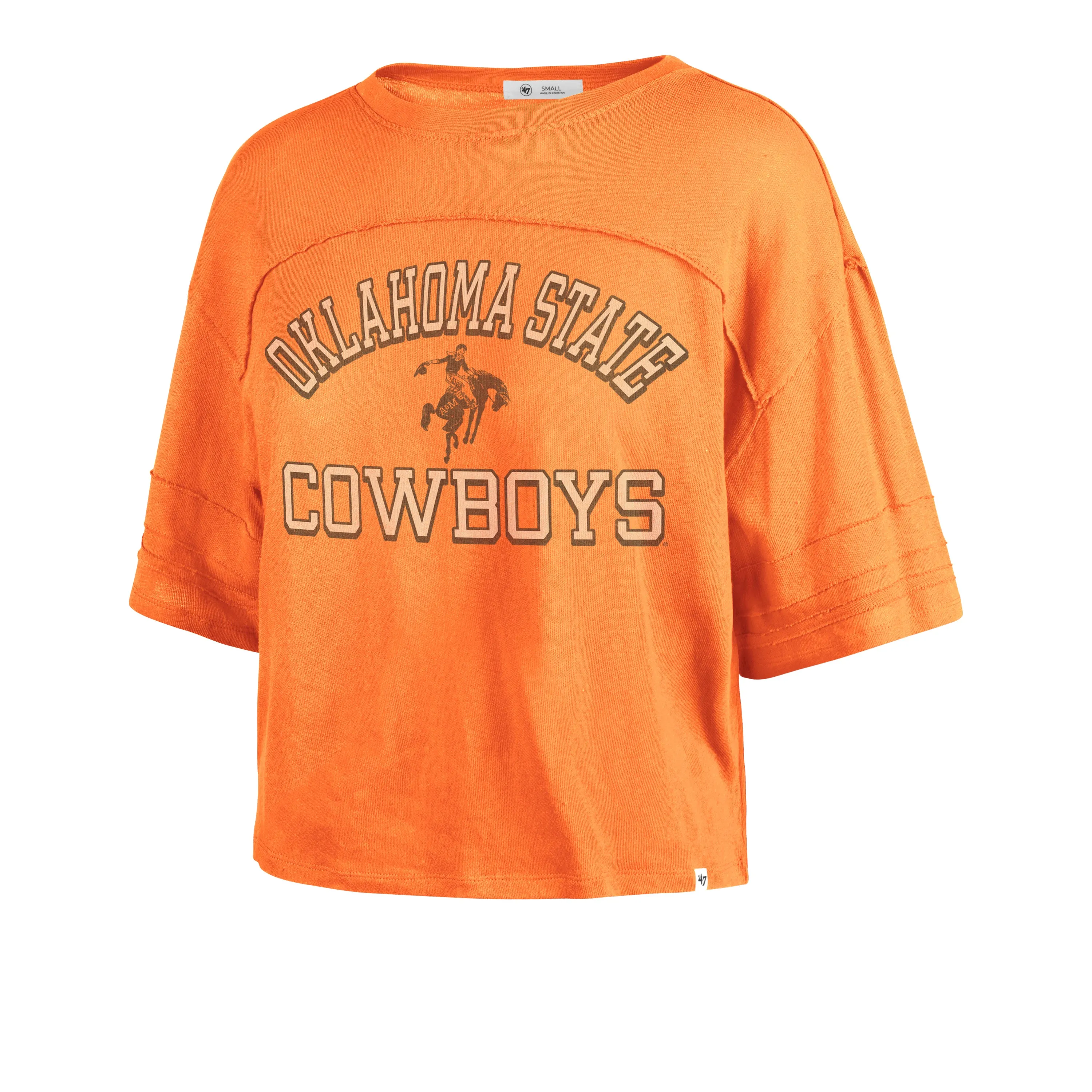 OKLAHOMA STATE COWBOYS VINTAGE HALF MOON '47 STEVIE CROP TEE WOMENS sold by 47