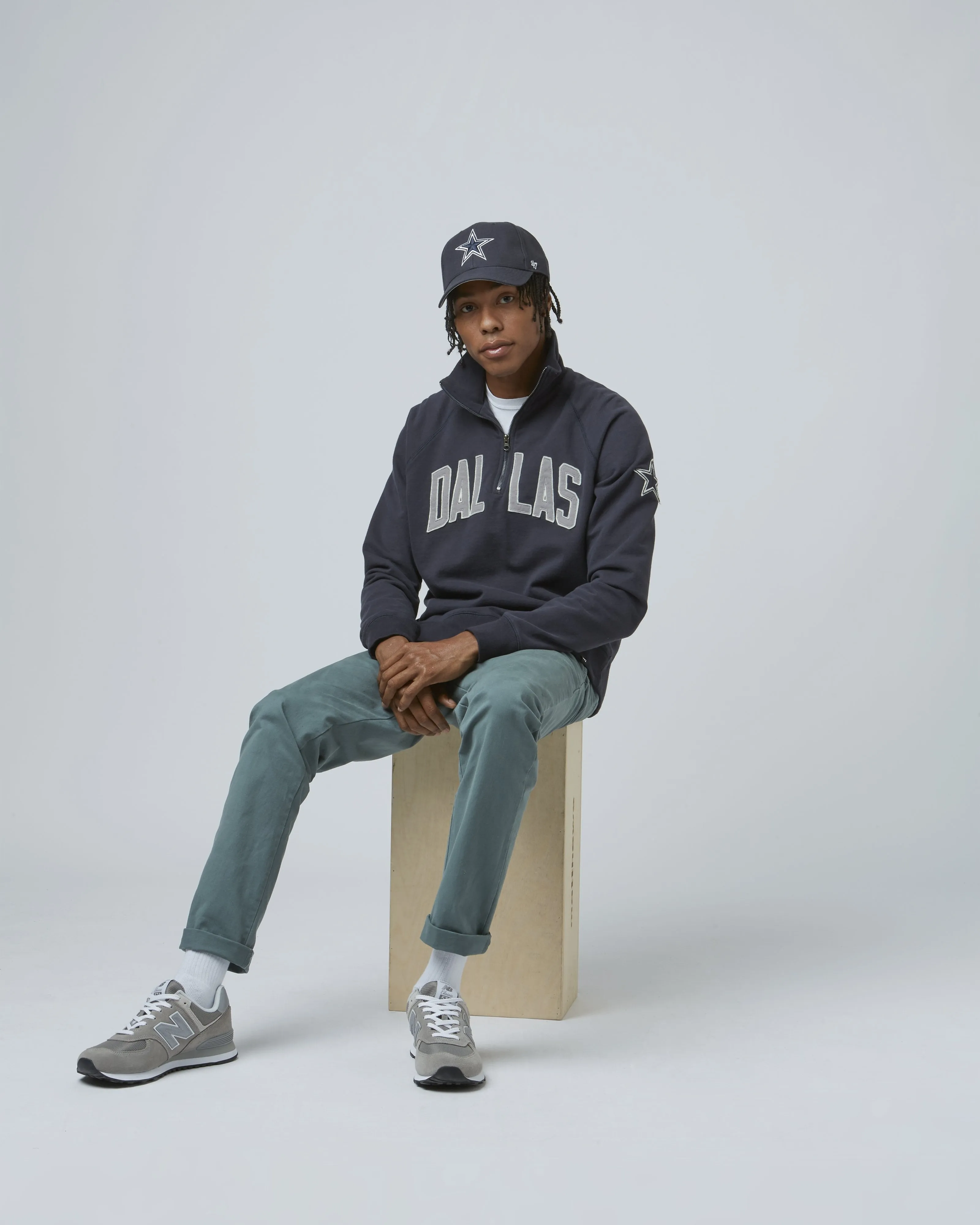 DALLAS COWBOYS BANKS '47 HARRIS SCRIMMAGE 1/4 ZIP sold by 47 product image thumbnail 2