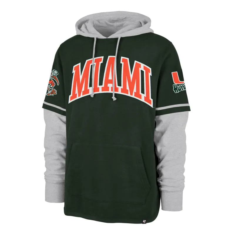 MIAMI HURRICANES TRIFECTA '47 SHORTSTOP PULLOVER HOOD sold by 47