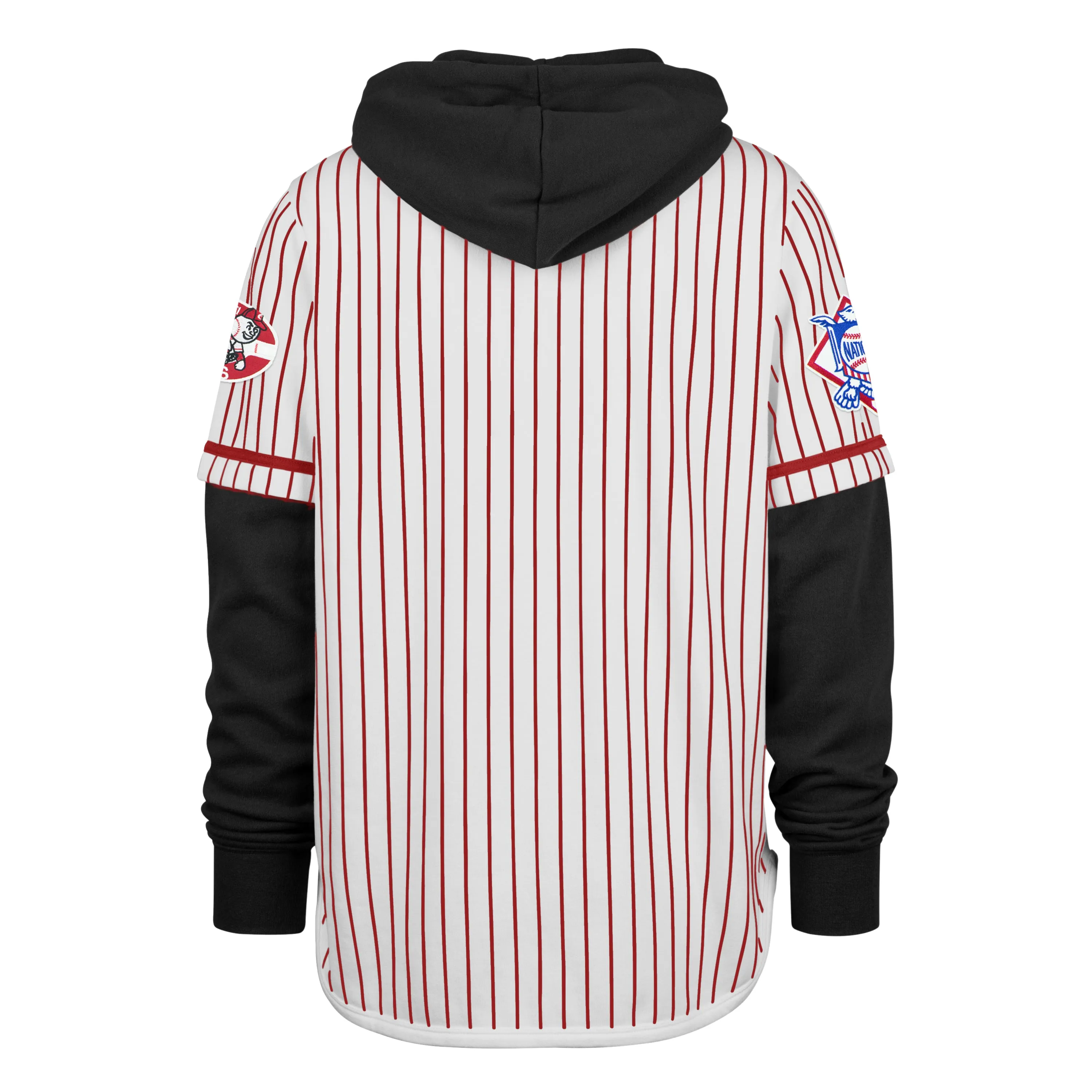 CINCINNATI REDS COOPERSTOWN PINSTRIPE DOUBLE HEADER '47 SHORTSTOP PULLOVER HOOD sold by 47 product image thumbnail 2