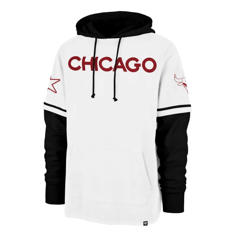 CHICAGO BULLS CITY EDITION TRIFECTA '47 SHORTSTOP PULLOVER HOOD made by 47