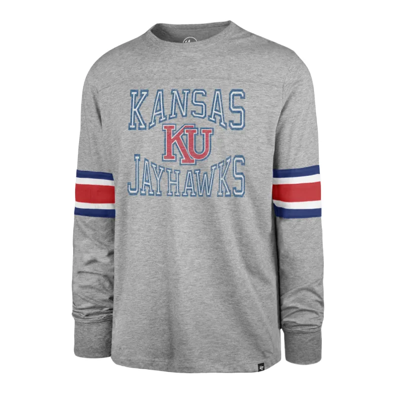 KANSAS JAYHAWKS VINTAGE COVER TWO '47 BREX LONG SLEEVE TEE sold by 47
