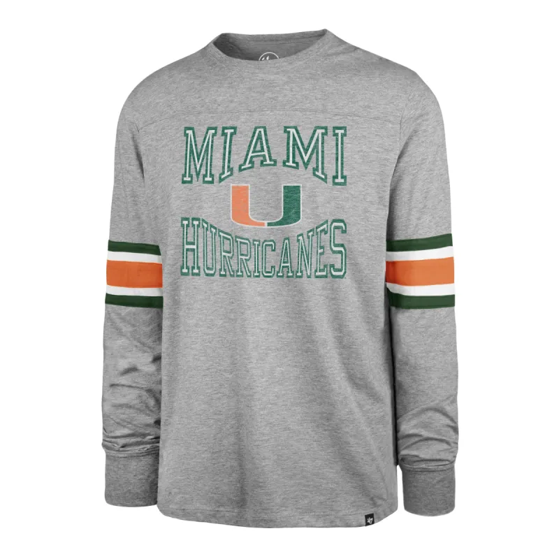 MIAMI HURRICANES COVER TWO '47 BREX LONG SLEEVE TEE sold by 47