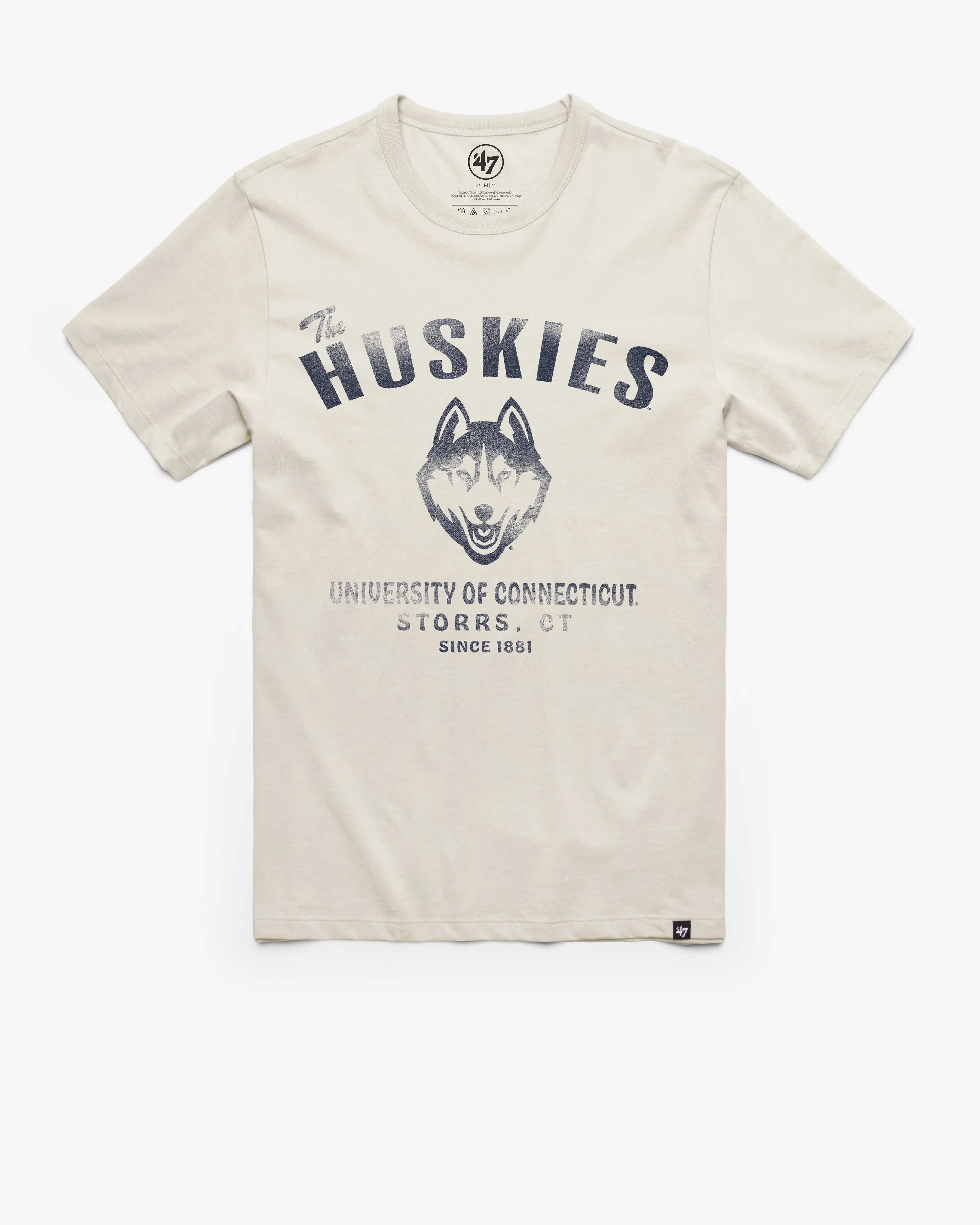 CONNECTICUT HUSKIES UCONN WIDE OPEN '47 FRANKLIN TEE sold by 47