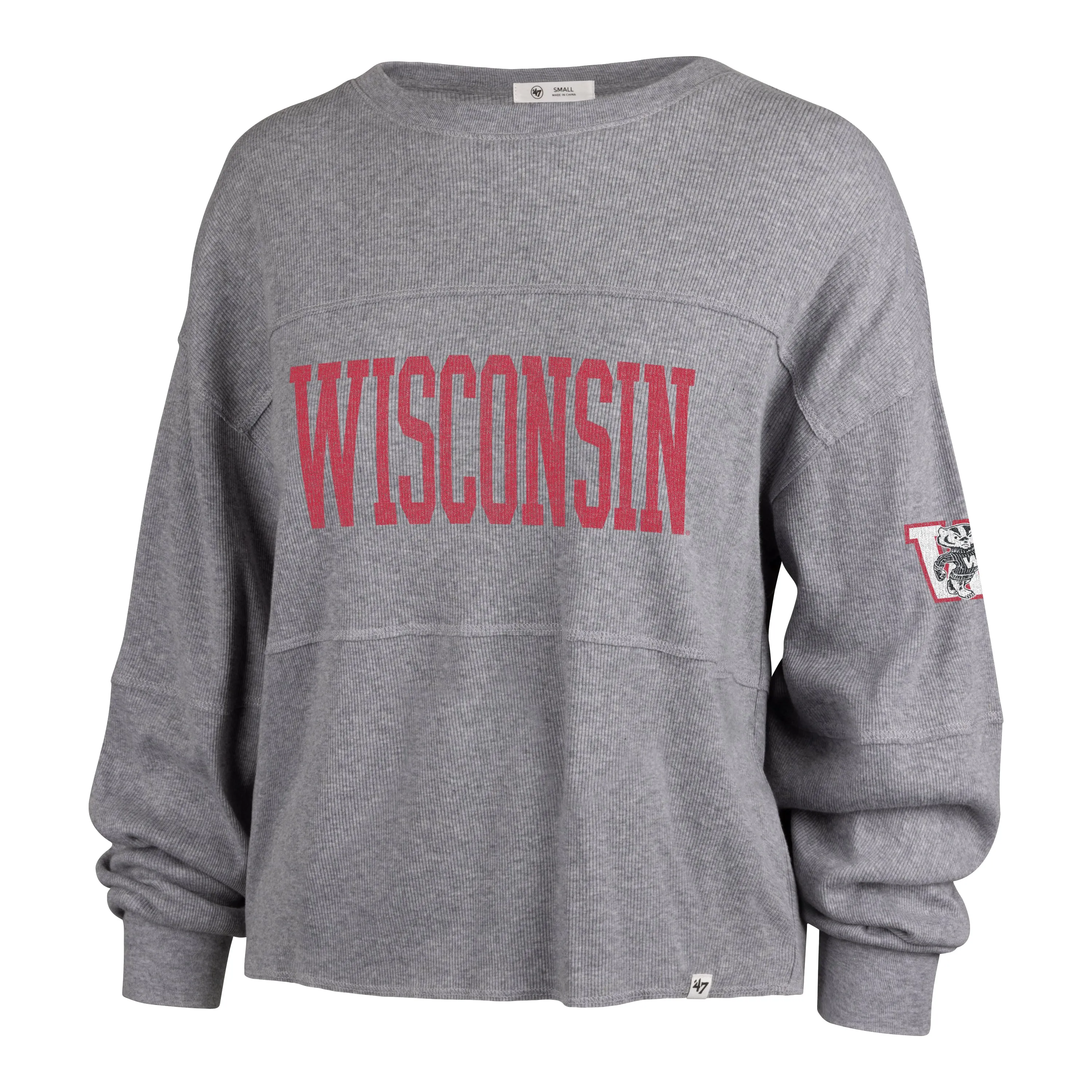WISCONSIN BADGERS VINTAGE GET LOUD '47 JADA LONG SLEEVE TEE WOMENS sold by 47