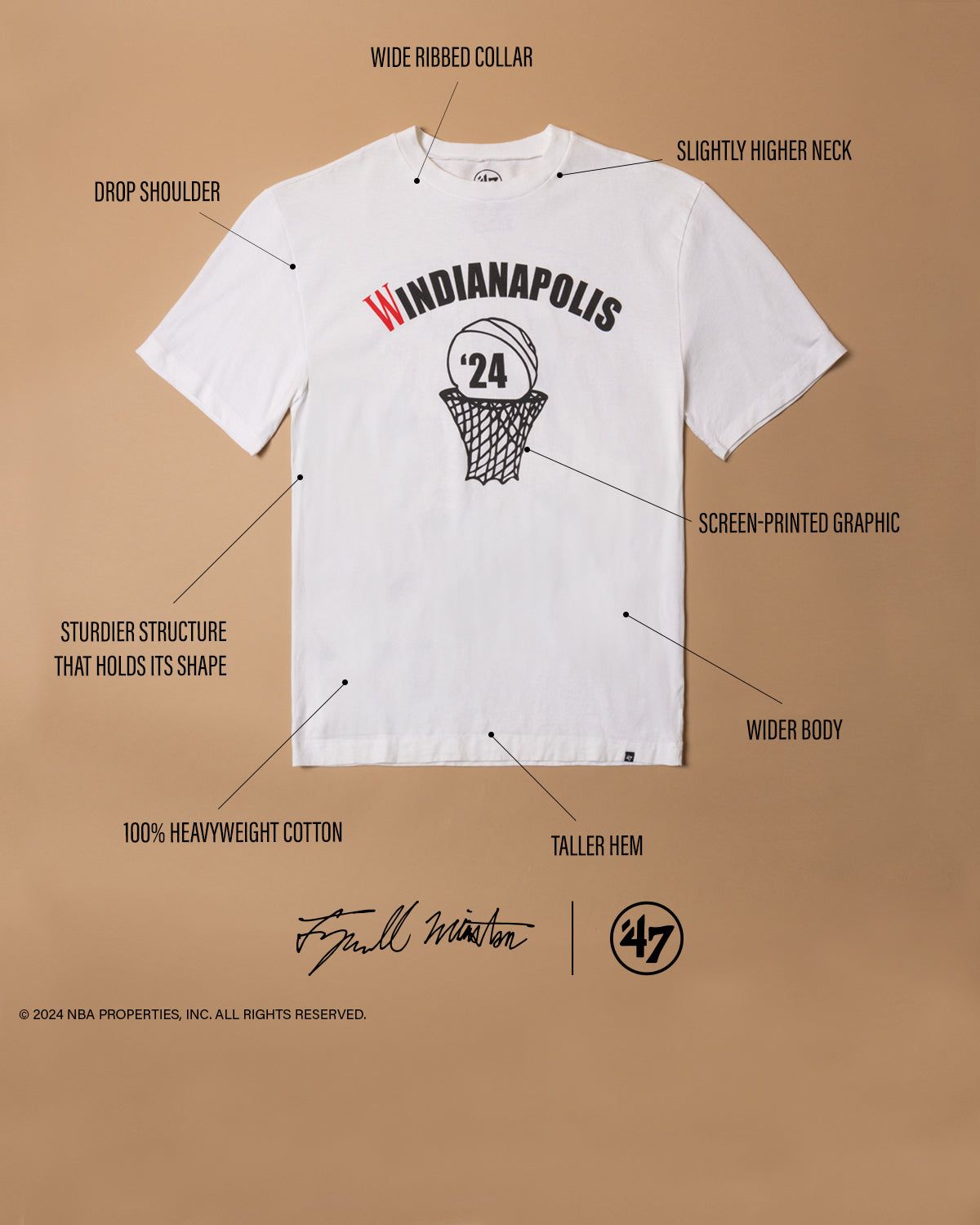 NBA TYRRELL WINSTON MVP '47 FOUNDATION TEE sold by 47 product image thumbnail 3