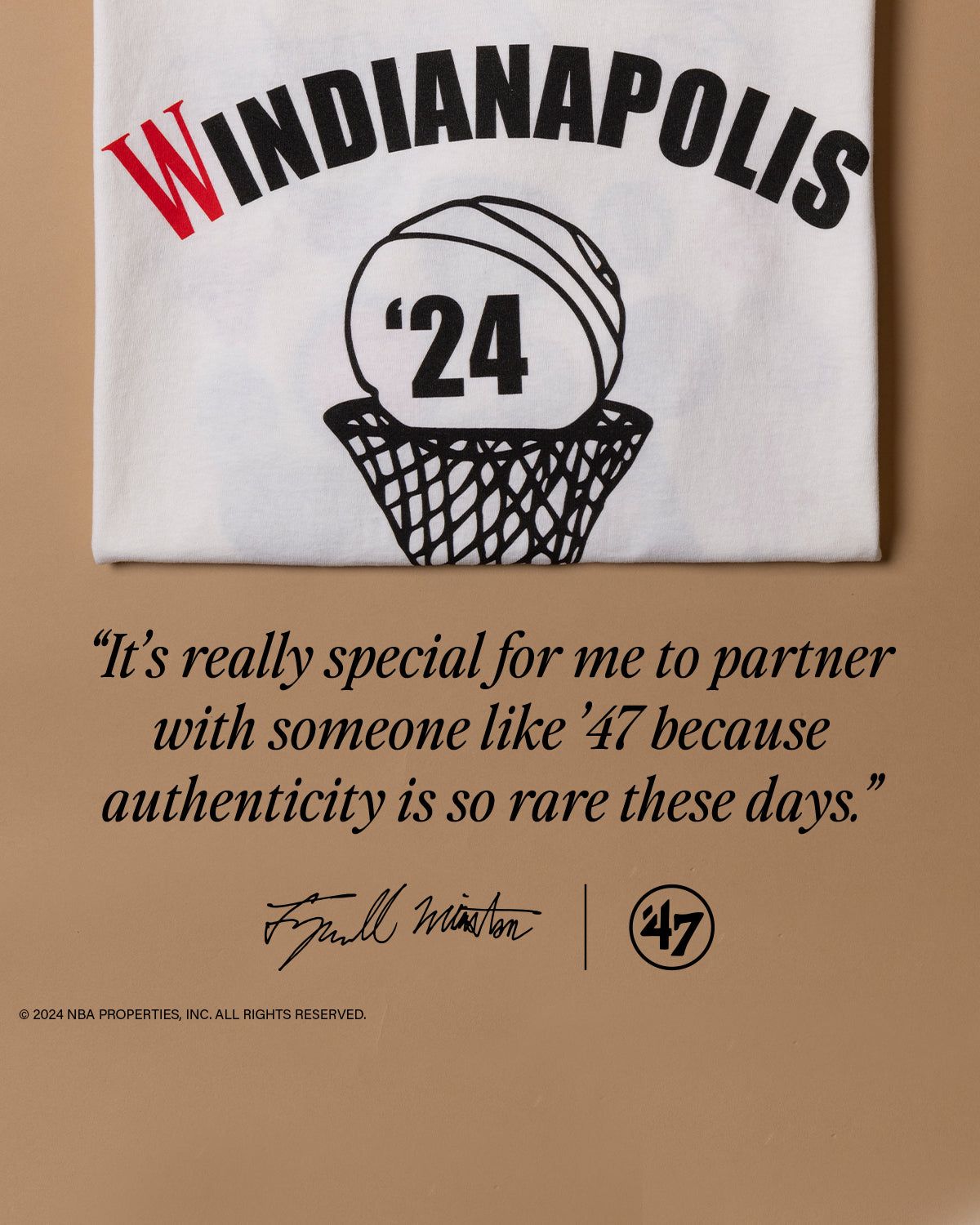 NBA TYRRELL WINSTON MVP '47 FOUNDATION TEE sold by 47 product image thumbnail 5