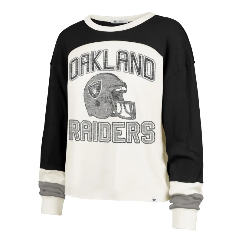 LAS VEGAS RAIDERS HISTORIC GRIDIRON CURVE '47 TONI LONG SLEEVE TEE WOMENS sold by 47