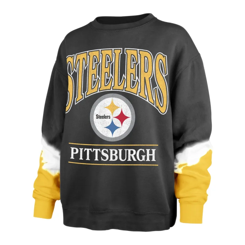 PITTSBURGH STEELERS SLEEVE DYE '47 BOYFRIEND CREW WOMENS sold by 47