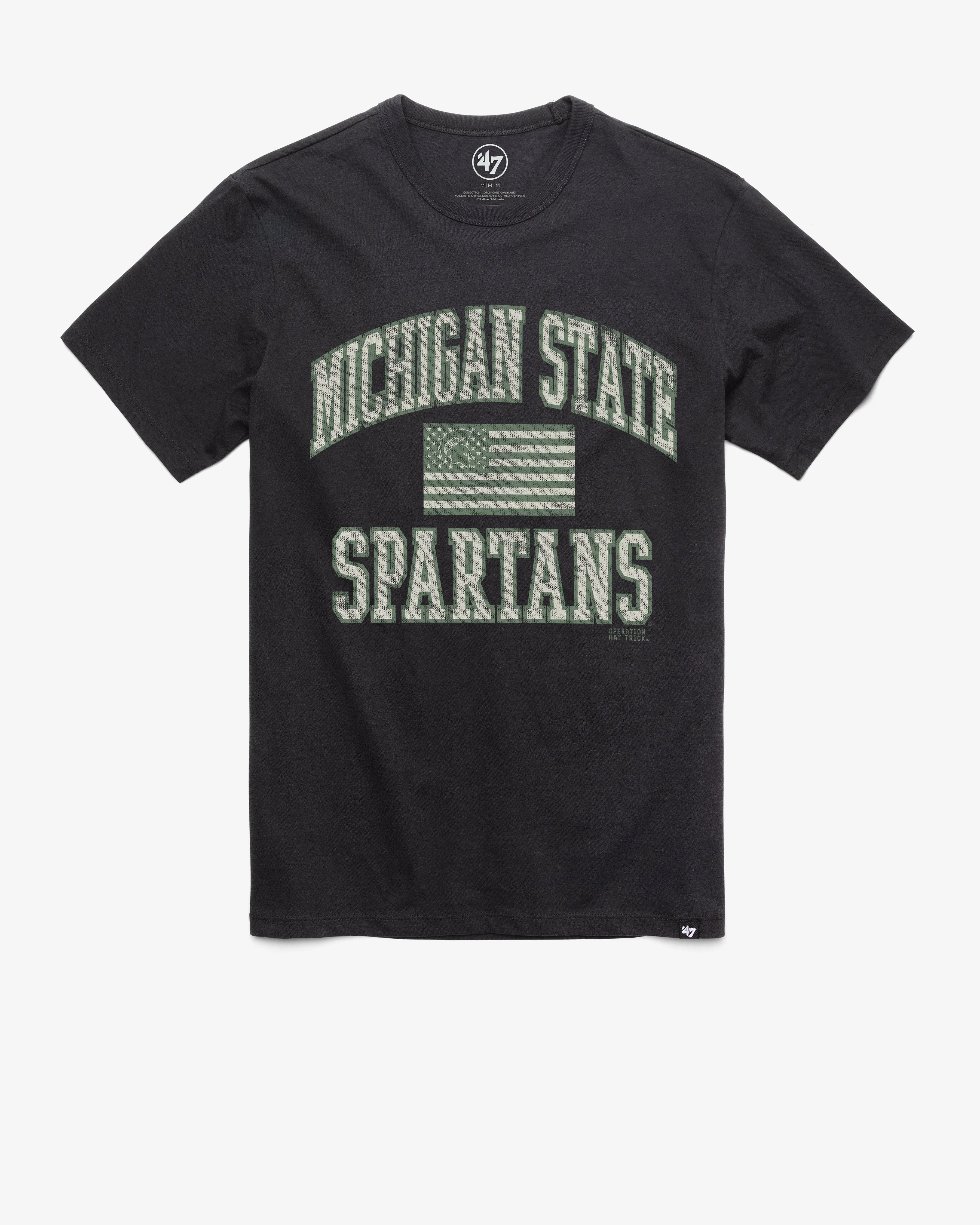 MICHIGAN STATE SPARTANS OPERATION HAT TRICK OHT MAJOR '47 FRANKLIN TEE sold by 47