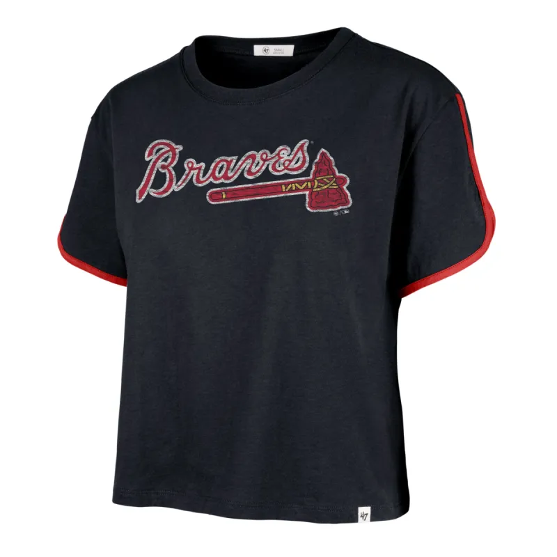 ATLANTA BRAVES PREMIER WORDMARK '47 DOLPHIN HEM CROP WOMENS sold by 47