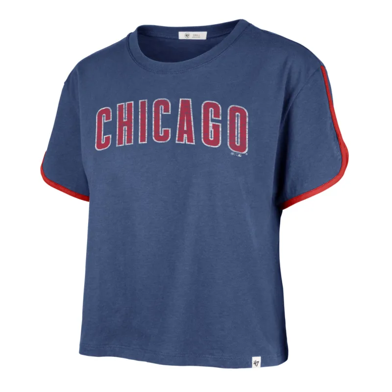 CHICAGO CUBS PREMIER WORDMARK '47 DOLPHIN HEM CROP WOMENS sold by 47