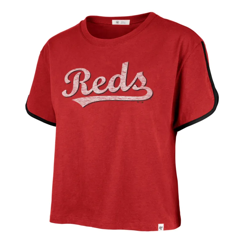 CINCINNATI REDS PREMIER WORDMARK '47 DOLPHIN HEM CROP WOMENS sold by 47