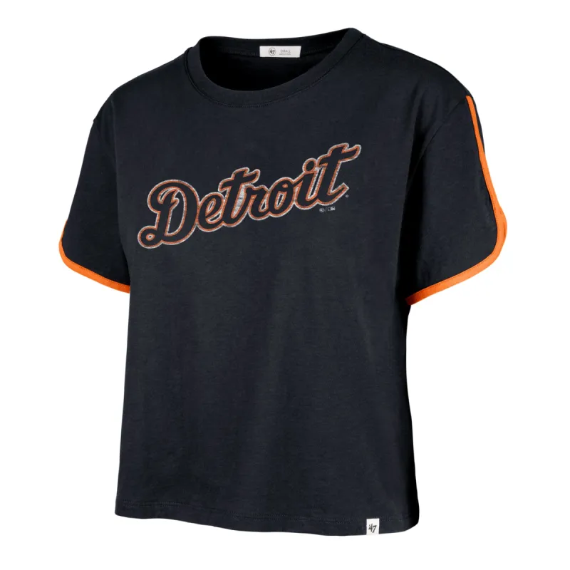 DETROIT TIGERS PREMIER WORDMARK '47 DOLPHIN HEM CROP WOMENS sold by 47