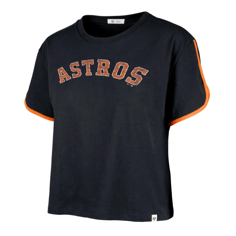 HOUSTON ASTROS PREMIER WORDMARK '47 DOLPHIN HEM CROP WOMENS sold by 47
