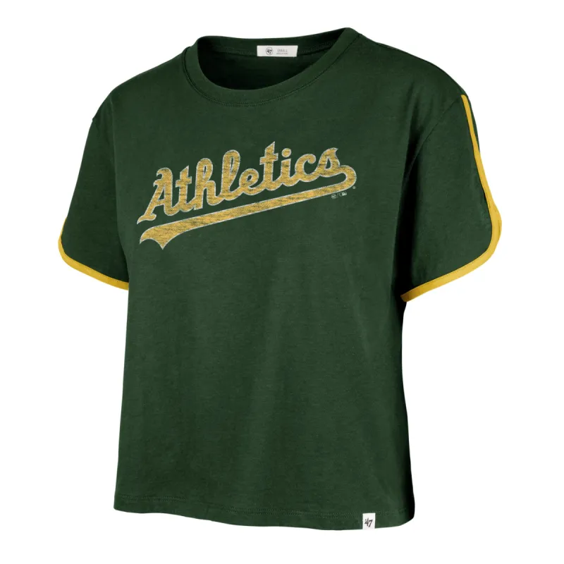OAKLAND ATHLETICS PREMIER WORDMARK '47 DOLPHIN HEM CROP WOMENS sold by 47