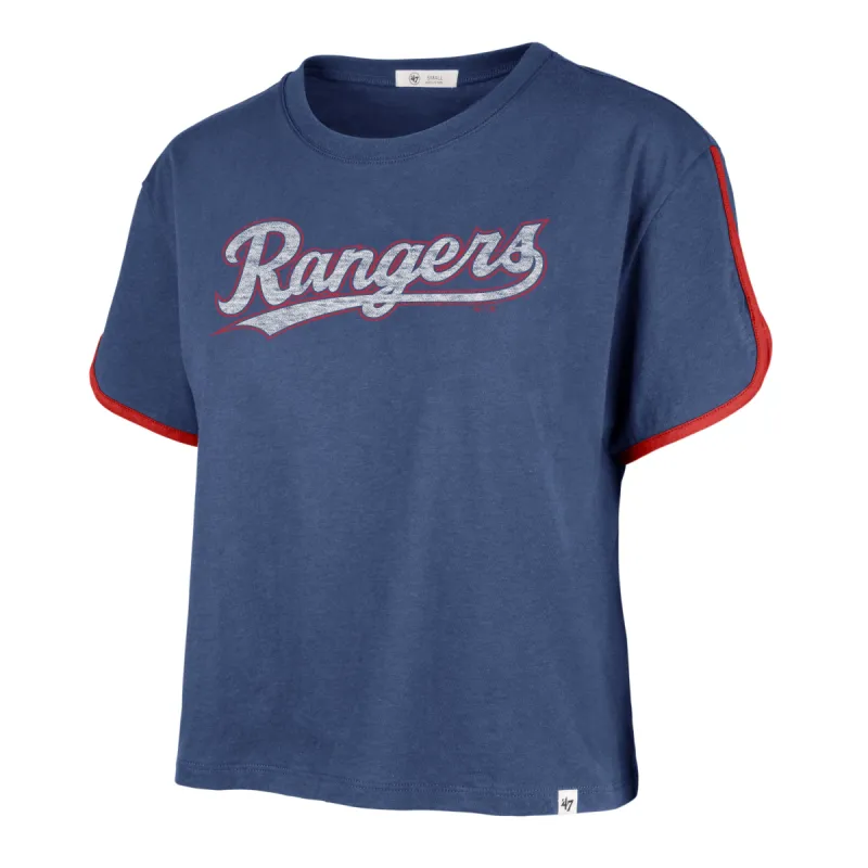 TEXAS RANGERS PREMIERBWORDMARK '47 DOLPHIN HEM CROP WOMENS sold by 47