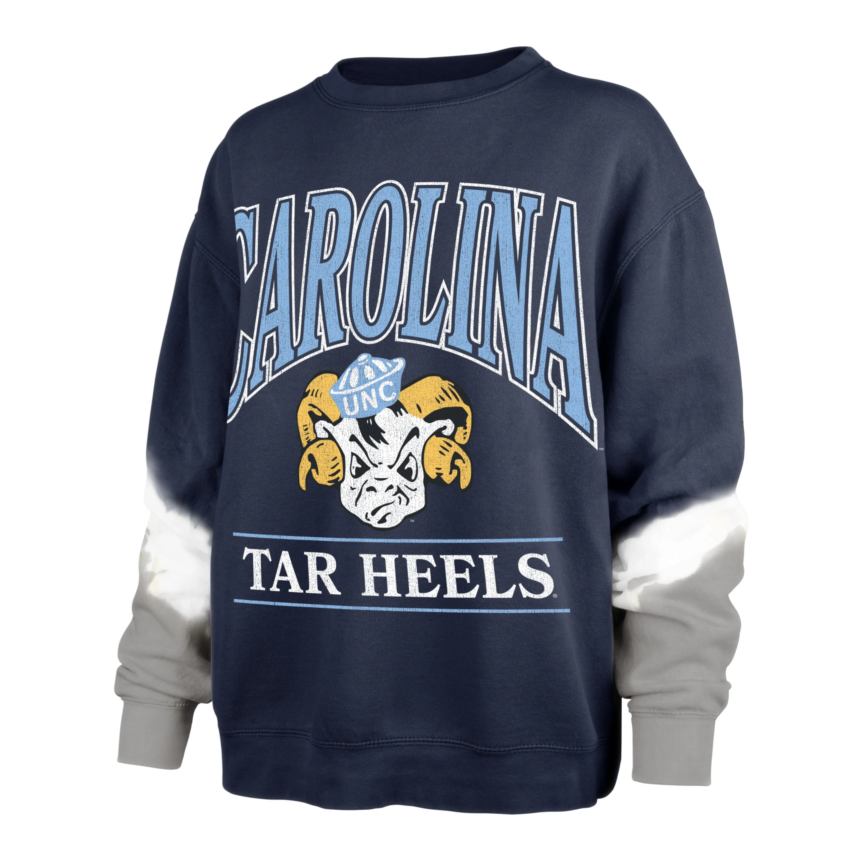 NORTH CAROLINA TAR HEELS UNC VINTAGE SLEEVE DYE '47 BOYFRIEND CREW WOMENS sold by 47