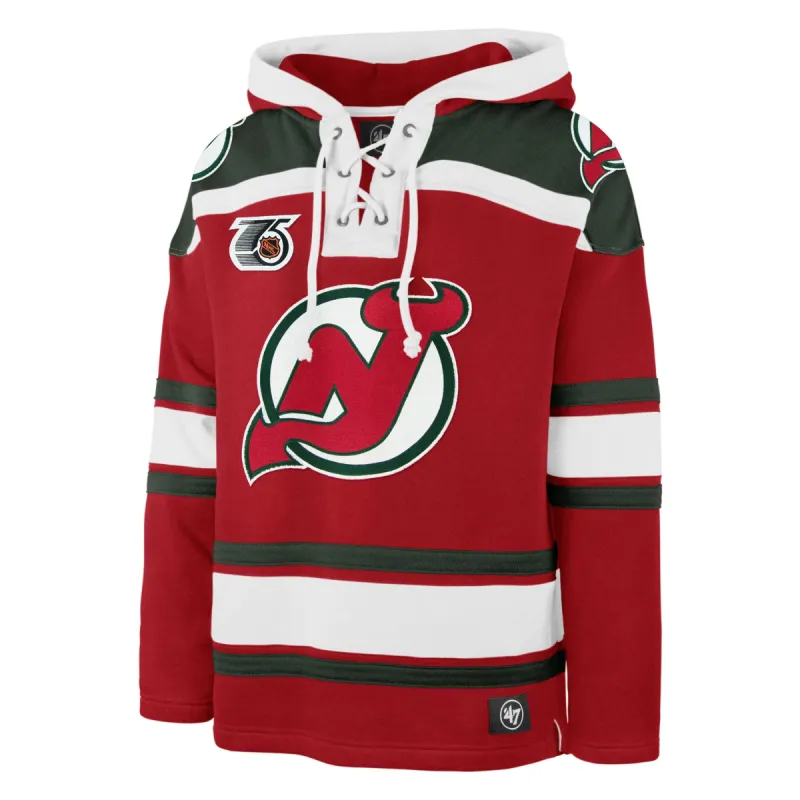 NEW JERSEY DEVILS VINTAGE RETRO FREEZE SUPERIOR '47 LACER HOOD sold by 47