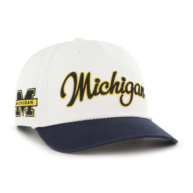 MICHIGAN WOLVERINES OVERHAND SCRIPT TWO TONE '47 MVP DV sold by 47