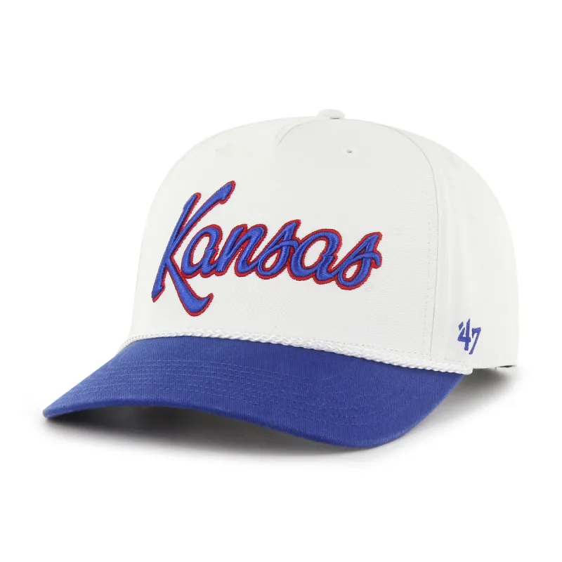 KANSAS JAYHAWKS OVERHAND SCRIPT TWO TONE '47 MVP DV sold by 47