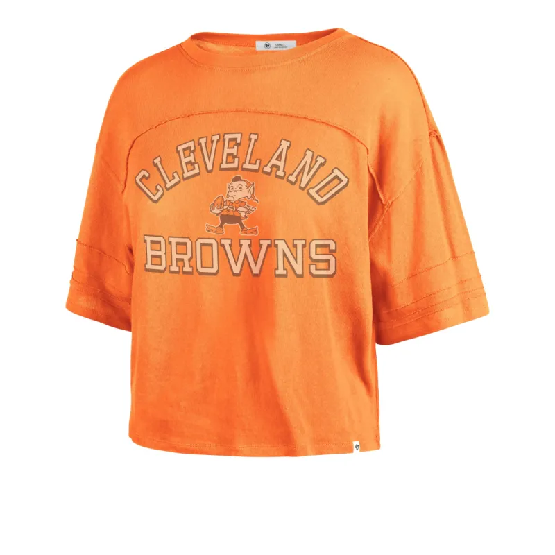 CLEVELAND BROWNS HISTORIC HALF MOON '47 STEVIE CROP TEE WOMENS sold by 47