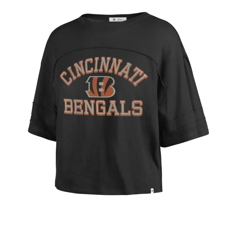 CINCINNATI BENGALS HALF MOON '47 STEVIE CROP TEE WOMENS sold by 47