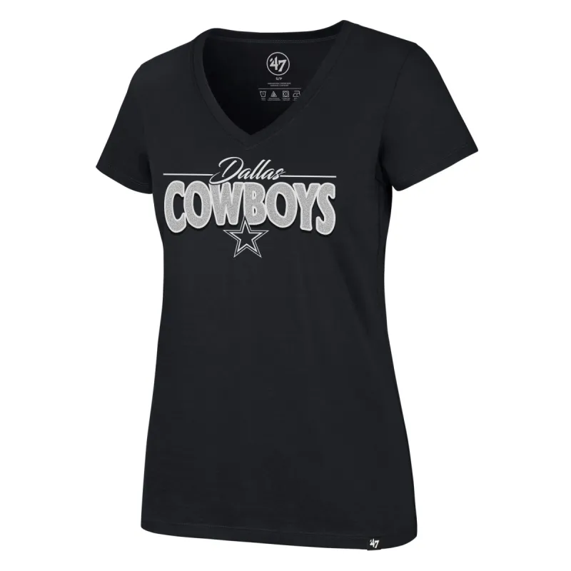 DALLAS COWBOYS GLIMMER ON '47 ULTRA RIVAL V-NECK TEE WOMENS sold by 47