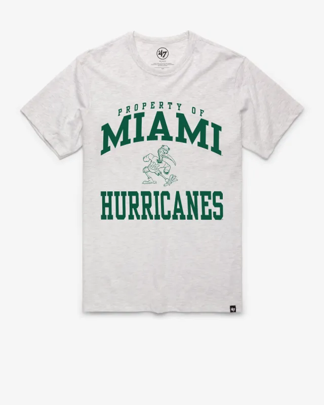MIAMI HURRICANES VINTAGE PROPERTY OF ARCH '47 FRANKLIN TEE sold by 47