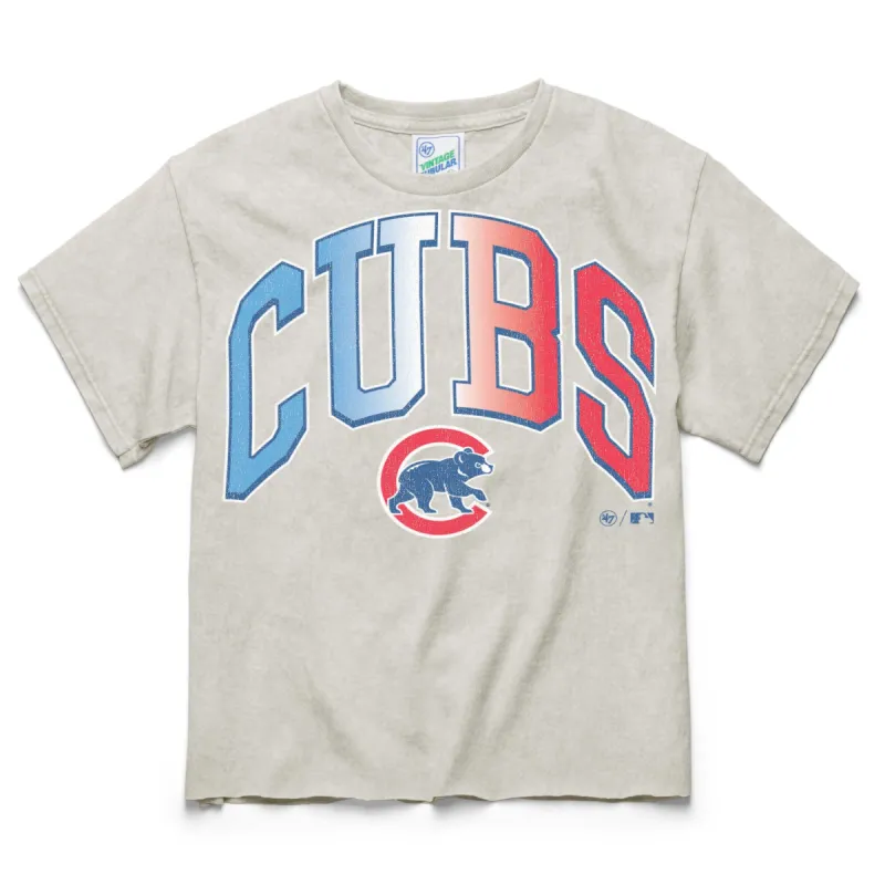 CHICAGO CUBS AURORA MINERAL '47 VINTAGE TUBULAR CROP TEE WOMENS sold by 47