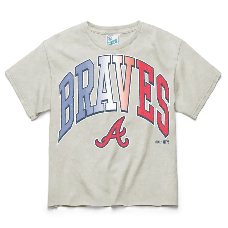 ATLANTA BRAVES AURORA MINERAL '47 VINTAGE TUBULAR CROP TEE WOMENS sold by 47