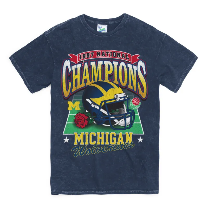 MICHIGAN WOLVERINES 1997 NATIONAL CHAMPS ROCKER '47 VINTAGE TUBULAR TEE sold by 47