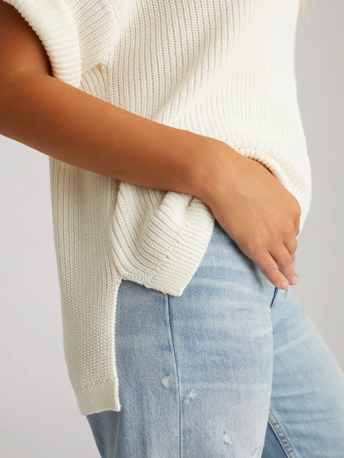 Emma: Crewneck Shaker Stitch Tee sold by 525 America product image thumbnail 4