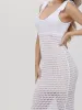 Serenity: 100% Cotton Crochet Maxi Bow Tank Dress sold by 525 America