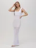 Serenity: 100% Cotton Crochet Maxi Bow Tank Dress sold by 525 America