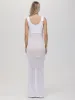 Serenity: 100% Cotton Crochet Maxi Bow Tank Dress sold by 525 America