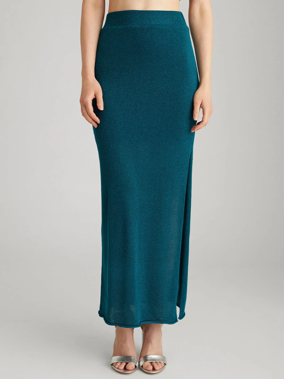 Gwen: Metallic Maxi Skirt sold by 525 America