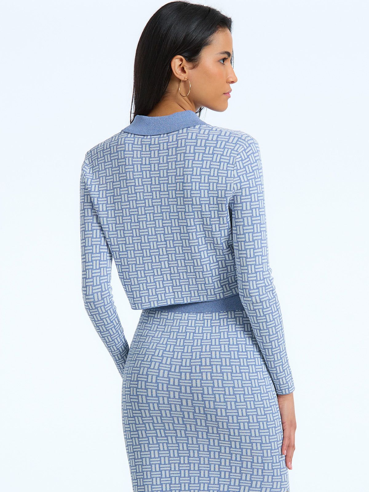 Sophia: Jacquard Collared Cardigan sold by 525 America product image thumbnail 4