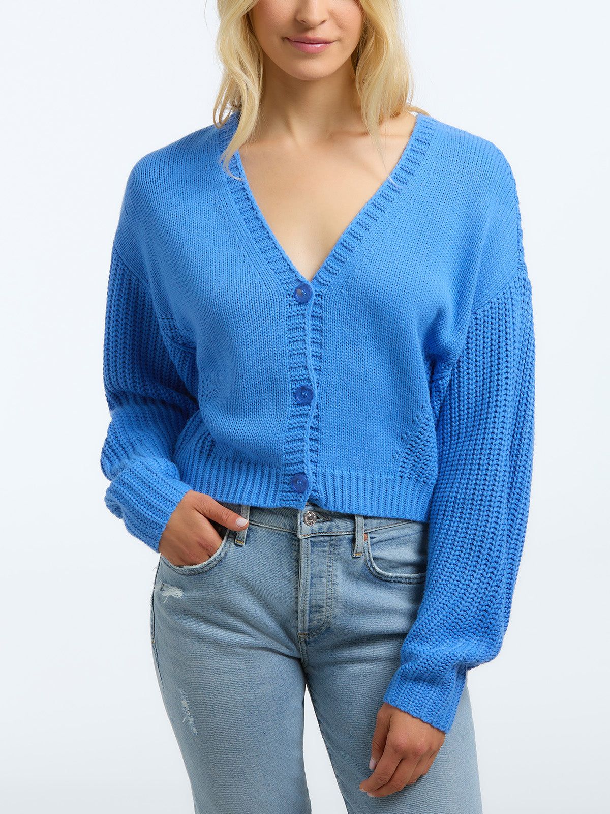 The Harper: Acrylic V-Neck Cardigan sold by 525 America product image thumbnail 3
